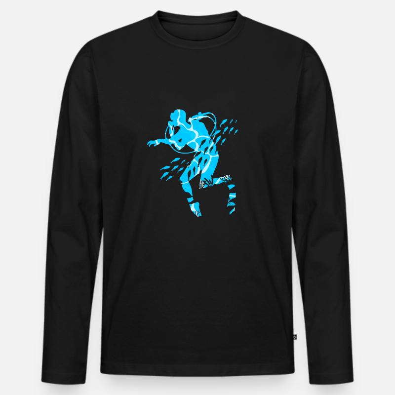 Tauchen - Männer Premium Bio Langarmshirt - Schwarz