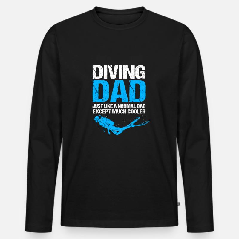 Tauchen - Männer Premium Bio Langarmshirt - Schwarz