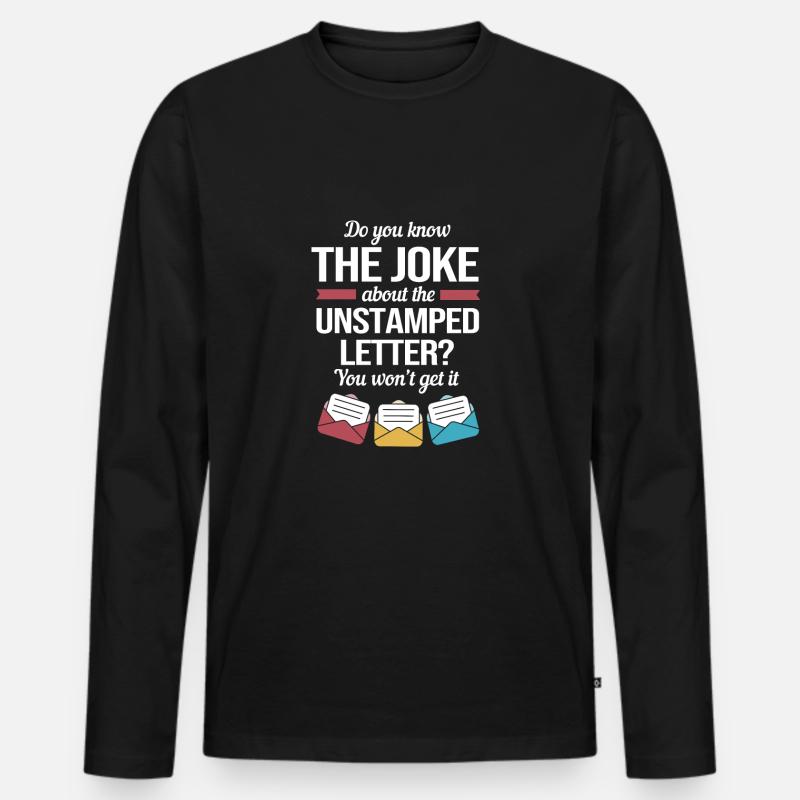 Postbote - Männer Premium Bio Langarmshirt - Schwarz
