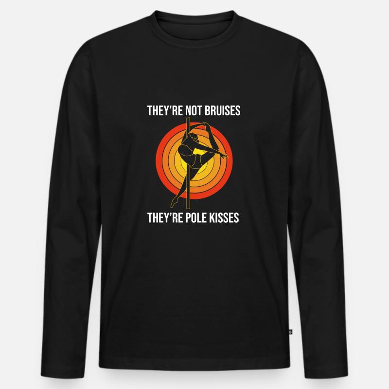 Pole Dance - Männer Premium Bio Langarmshirt - Schwarz
