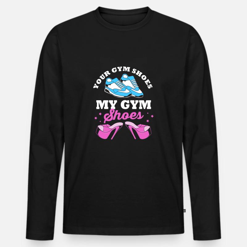 Pole Dance - Männer Premium Bio Langarmshirt - Schwarz