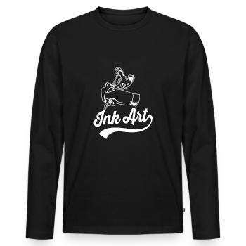 Tattoo Artist Tattoo Artist Tattooed Tattoo - Men's Premium Organic Long Sleeve Shirt - black - Front - Nico (187cm)