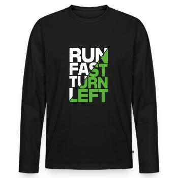 Marathon Marathon Runner - Men's Premium Organic Long Sleeve Shirt - black - Front - Nico (187cm)