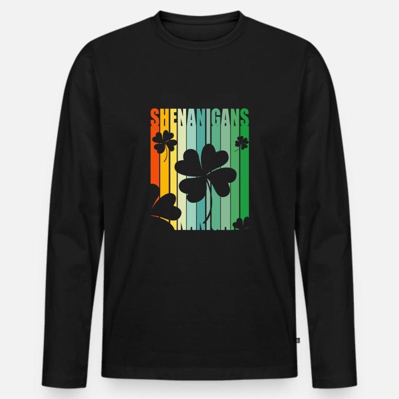 Shenanigan - Männer Premium Bio Langarmshirt - Schwarz