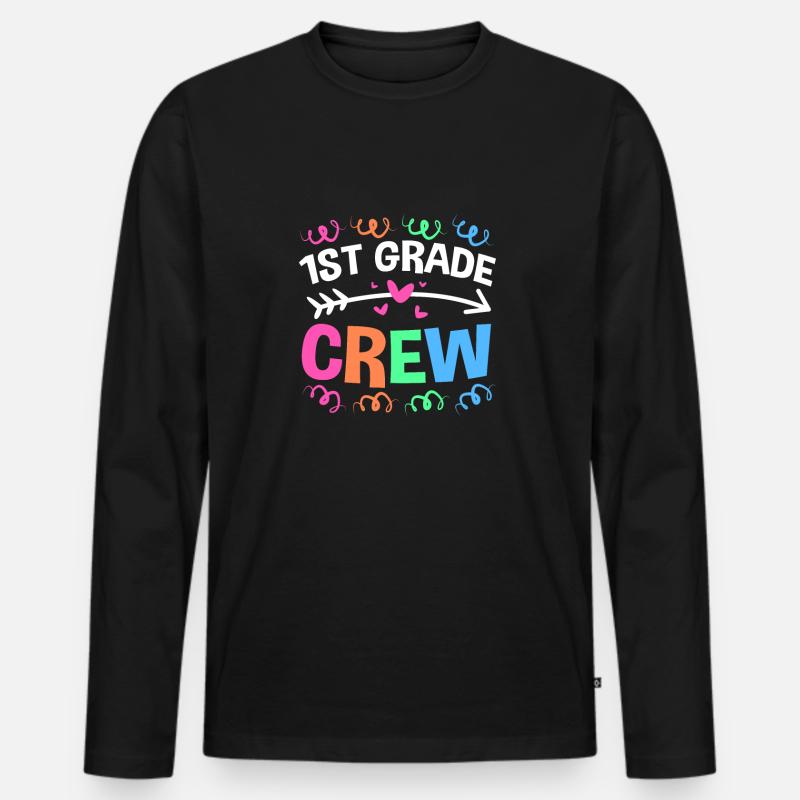 Erstklässler - Männer Premium Bio Langarmshirt - Schwarz