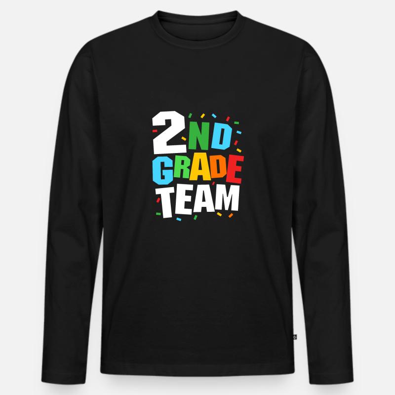 2. Klasse - Männer Premium Bio Langarmshirt - Schwarz