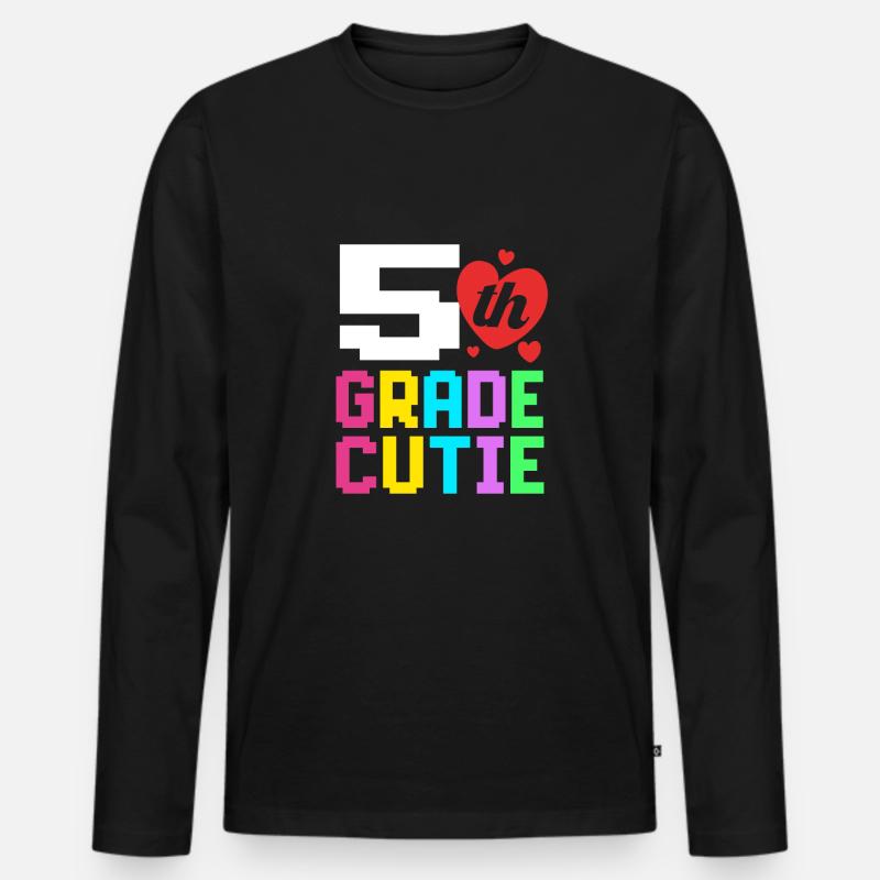 5. Klasse - Männer Premium Bio Langarmshirt - Schwarz