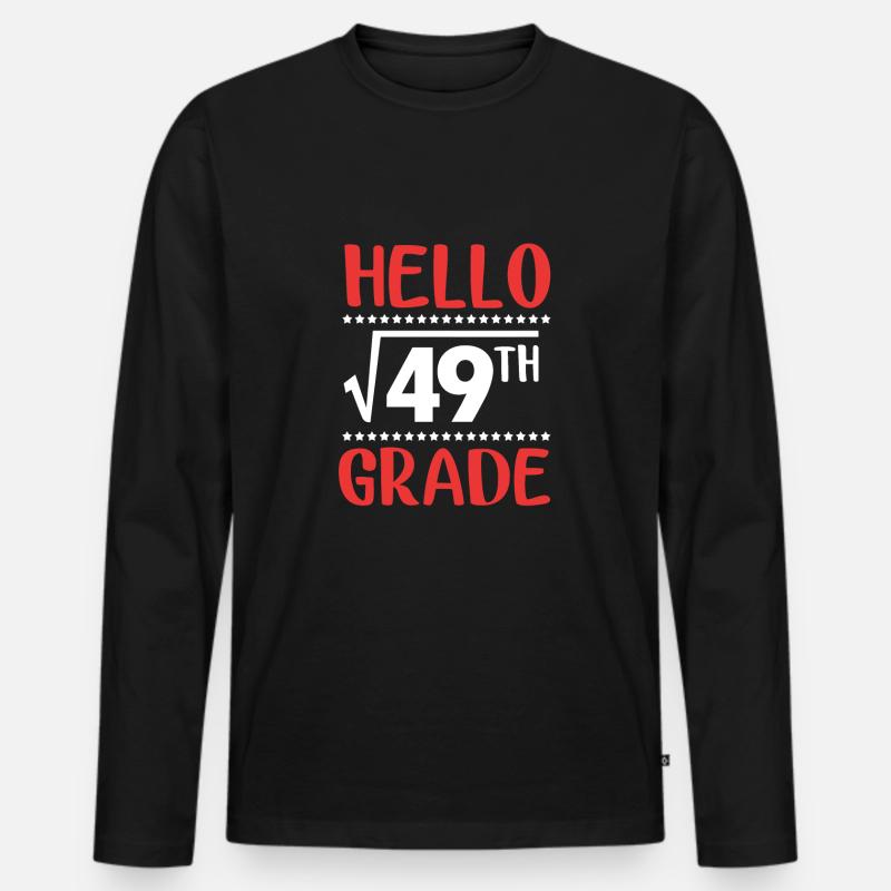 7. Klasse - Männer Premium Bio Langarmshirt - Schwarz