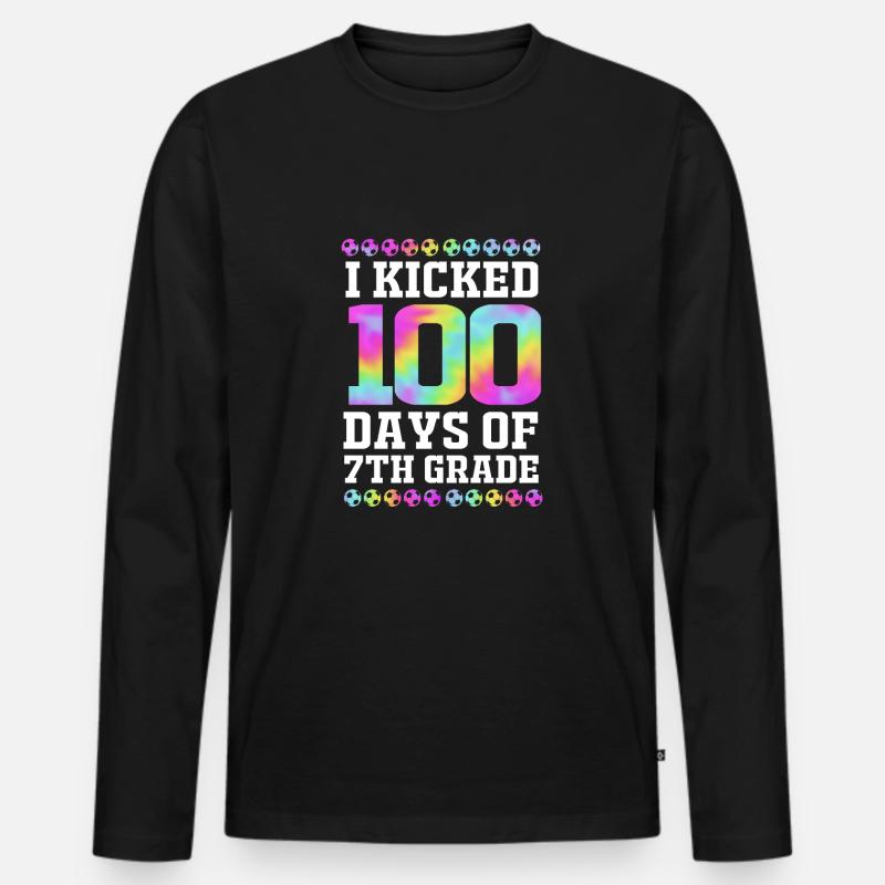 7. Klasse - Männer Premium Bio Langarmshirt - Schwarz