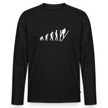 Saut à ski saut à ski t-shirt - T-shirt manches longues Premium bio Homme - noir - Devant - Nico (187cm)