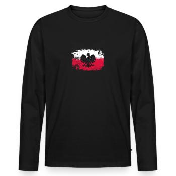 Varsovie Idée Cadeau Cadeau Pologne Capitale - T-shirt manches longues Premium bio Homme - noir - Devant - Nico (187cm)
