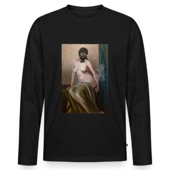 Gas Woman Vintage - T-shirt manches longues Premium bio Homme - noir - Devant - Nico (187cm)