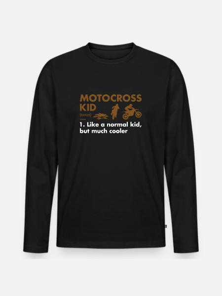 Sport Kid Definition Motocross - Men's Premium Organic Long Sleeve Shirt - black