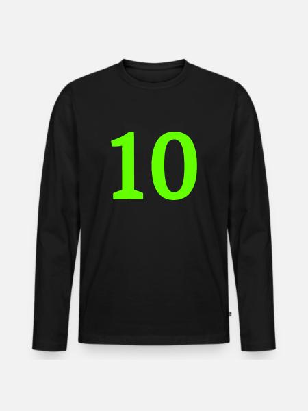 Numéro 10 - T-shirt manches longues Premium bio Homme - noir