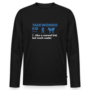 Sport Kid Definition Taekwondo - Men's Premium Organic Long Sleeve Shirt - black - Front - Nico (187cm)