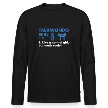 Sport Girl Definition Taekwondo - Men's Premium Organic Long Sleeve Shirt - black - Front - Nico (187cm)