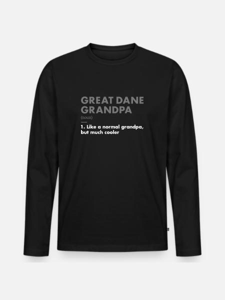 Great Dane Grandpa Definition - Men's Premium Organic Long Sleeve Shirt - black