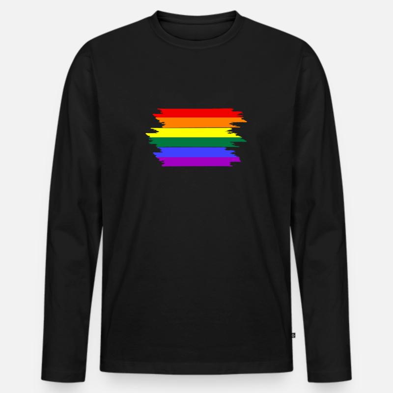 LGBT - Männer Premium Bio Langarmshirt - Schwarz