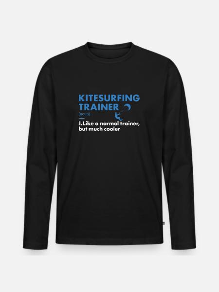 Sport Trainer Kitesurfing - Men's Premium Organic Long Sleeve Shirt - black