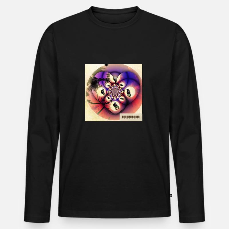 70's Moped/Motorroller - Männer Premium Bio Langarmshirt - Schwarz