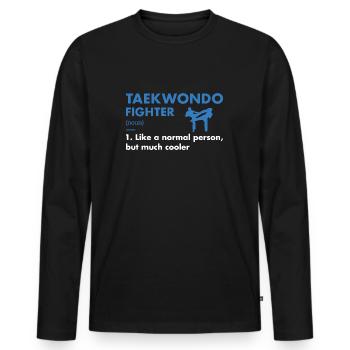 Sport Fighter Definition Taekwondo - Men's Premium Organic Long Sleeve Shirt - black - Front - Nico (187cm)