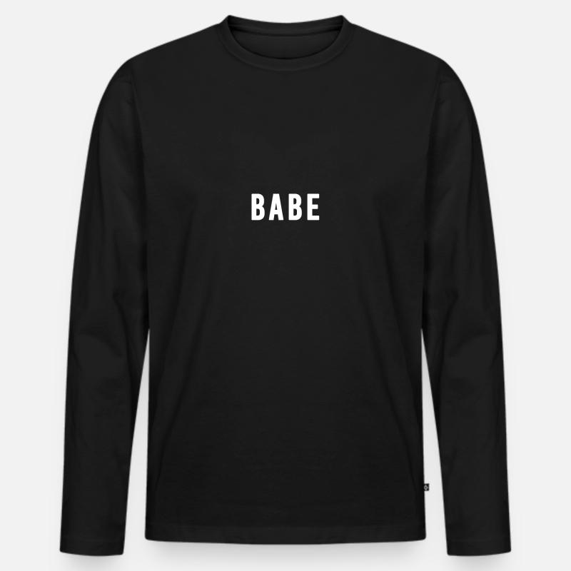 Babe - Männer Premium Bio Langarmshirt - Schwarz