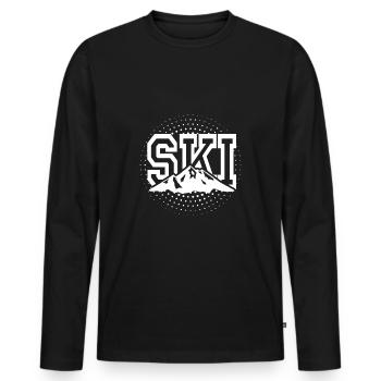 Ski Ski Ski Ski Ski Ski - T-shirt manches longues Premium bio Homme - noir - Devant - Nico (187cm)