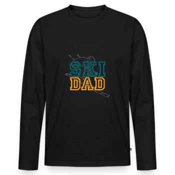 Skiing Skiing Skiing Skiing Skiing - Men's Premium Organic Long Sleeve Shirt - black - Front - Nico (187cm)