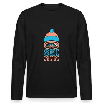 Skiing Skiing Skiing Skiing Skiing - Men's Premium Organic Long Sleeve Shirt - black - Front - Nico (187cm)