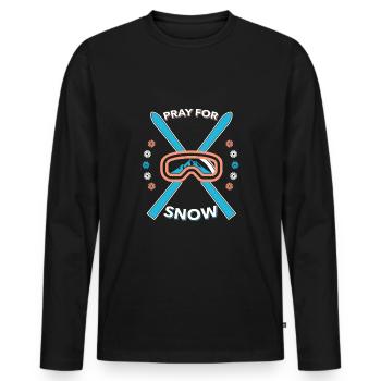 Skiing Skiing Skiing Skiing Skiing - Men's Premium Organic Long Sleeve Shirt - black - Front - Nico (187cm)