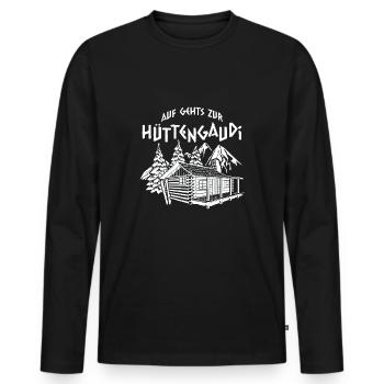 Après-ski - T-shirt manches longues Premium bio Homme - noir - Devant - Nico (187cm)