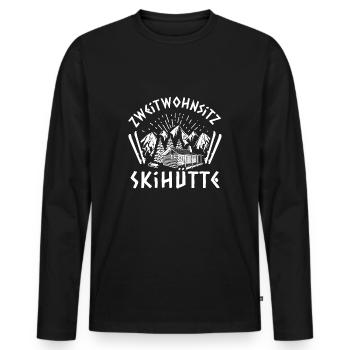 Après-ski - T-shirt manches longues Premium bio Homme - noir - Devant - Nico (187cm)