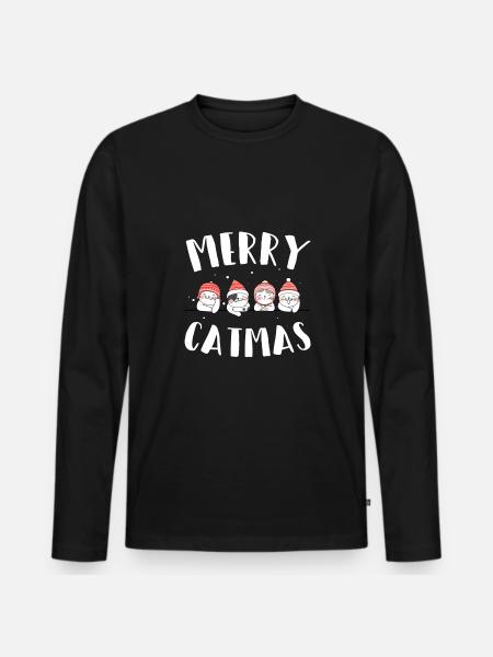 Christmas - Men's Premium Organic Long Sleeve Shirt - black