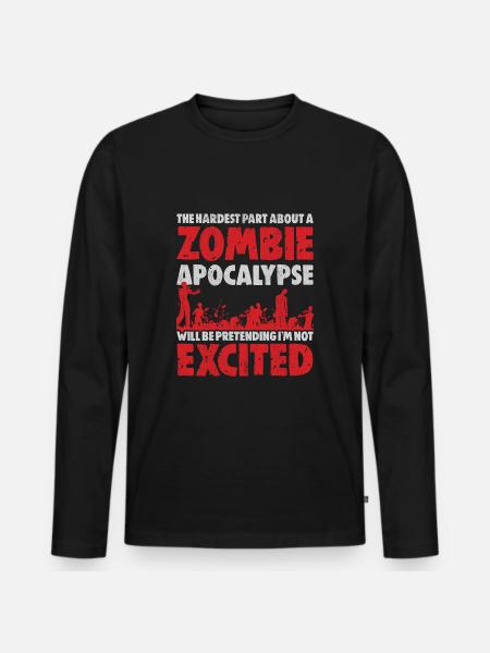 Zombie apocalypse - Men's Premium Organic Long Sleeve Shirt - black