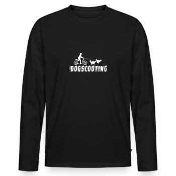 Dogscoot - sport canin avec scooter sport tendance - T-shirt manches longues Premium bio Homme - noir - Devant - Nico (187cm)