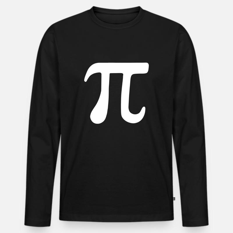 Math Pi-Symbol Pi - Männer Premium Bio Langarmshirt - Schwarz