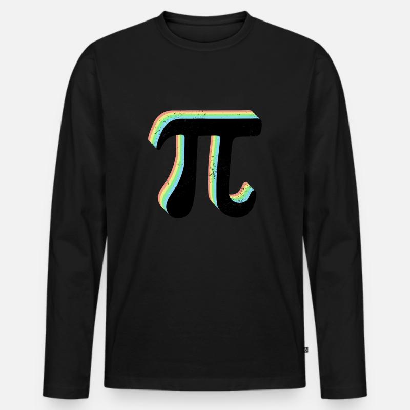Math Pi-Symbol Pi - Männer Premium Bio Langarmshirt - Schwarz