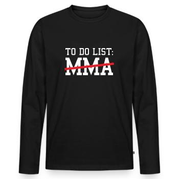Sport To Do List MMA - Men's Premium Organic Long Sleeve Shirt - black - Front - Nico (187cm)