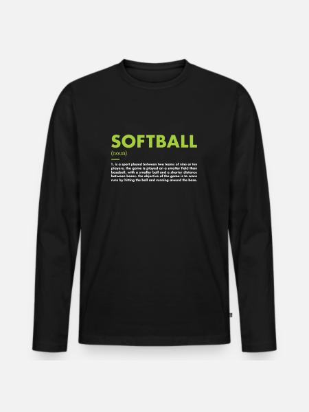 Sports Definition Softball - Men's Premium Organic Long Sleeve Shirt - black