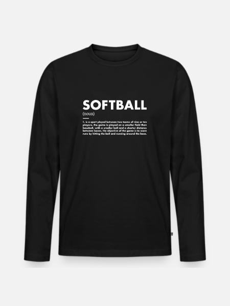 Sport Definition Softball - Men's Premium Organic Long Sleeve Shirt - black