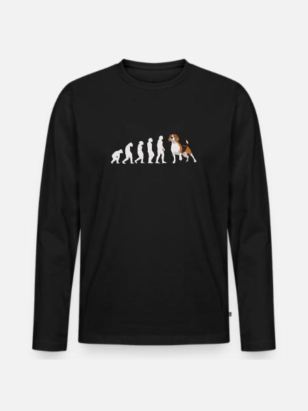 Evolution Beagle - T-shirt manches longues Premium bio Homme - noir