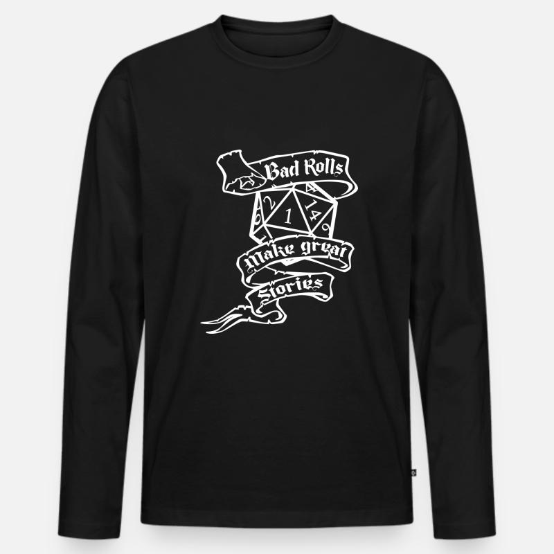 Bad Rolls RPG GAME - Men's Premium Organic Long Sleeve Shirt - black
