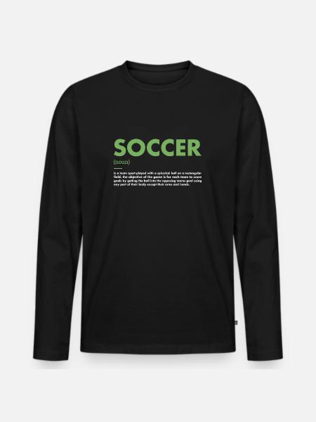 Sport Definition Soccer - Männer Premium Bio Langarmshirt - Schwarz