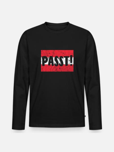 FITS Austria - Men's Premium Organic Long Sleeve Shirt - black