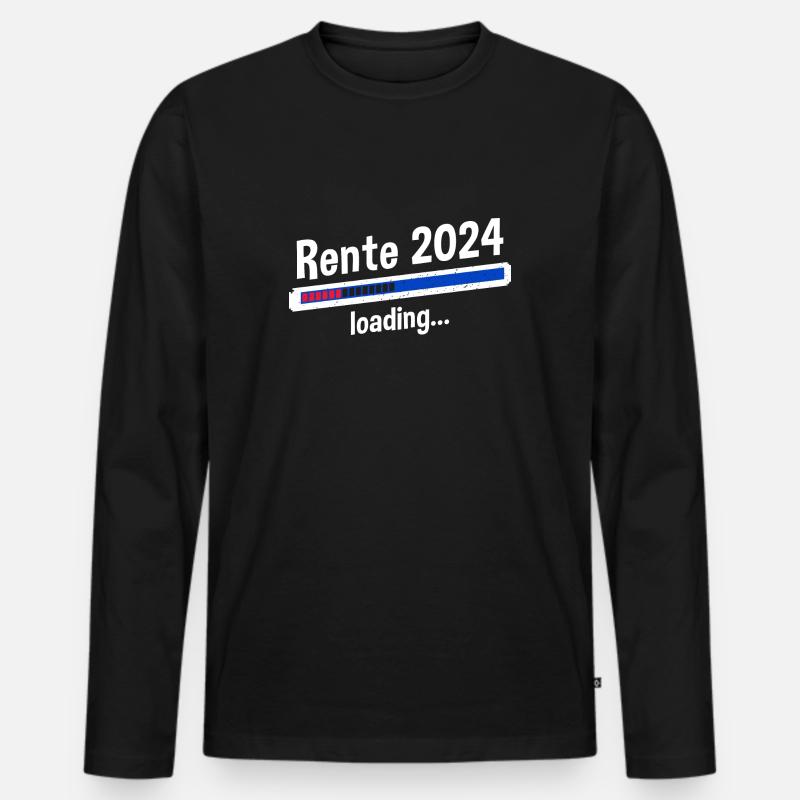 Rente 2024 Loading... Rente 2024 - Männer Premium Bio Langarmshirt - Schwarz