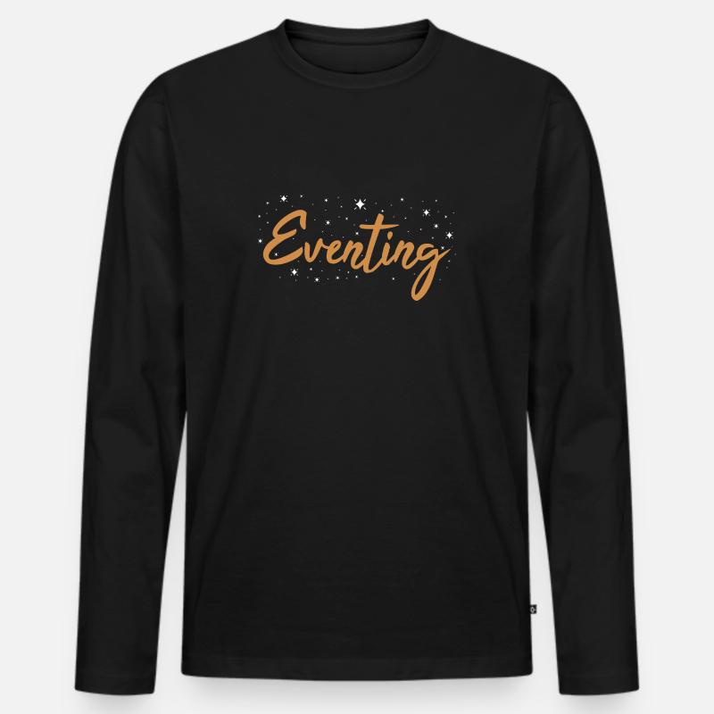 Rider Eventing - Männer Premium Bio Langarmshirt - Schwarz