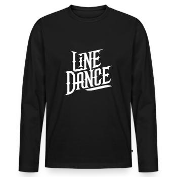 Line Dance Design for Dancers and Dance Group - Men's Premium Organic Long Sleeve Shirt - black - Front - Nico (187cm)