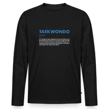 Sport Definition Taekwondo - Men's Premium Organic Long Sleeve Shirt - black - Front - Nico (187cm)