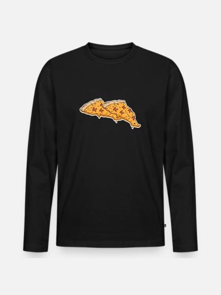 Math Pizza Pi - Men's Premium Organic Long Sleeve Shirt - black