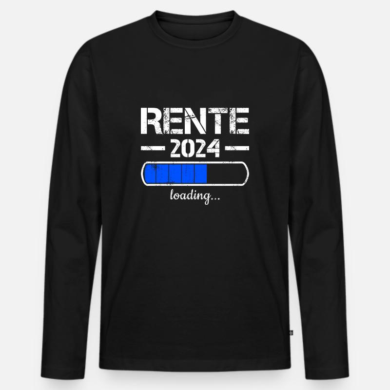 Rente 2024 Loading Rente 2024 - Männer Premium Bio Langarmshirt - Schwarz